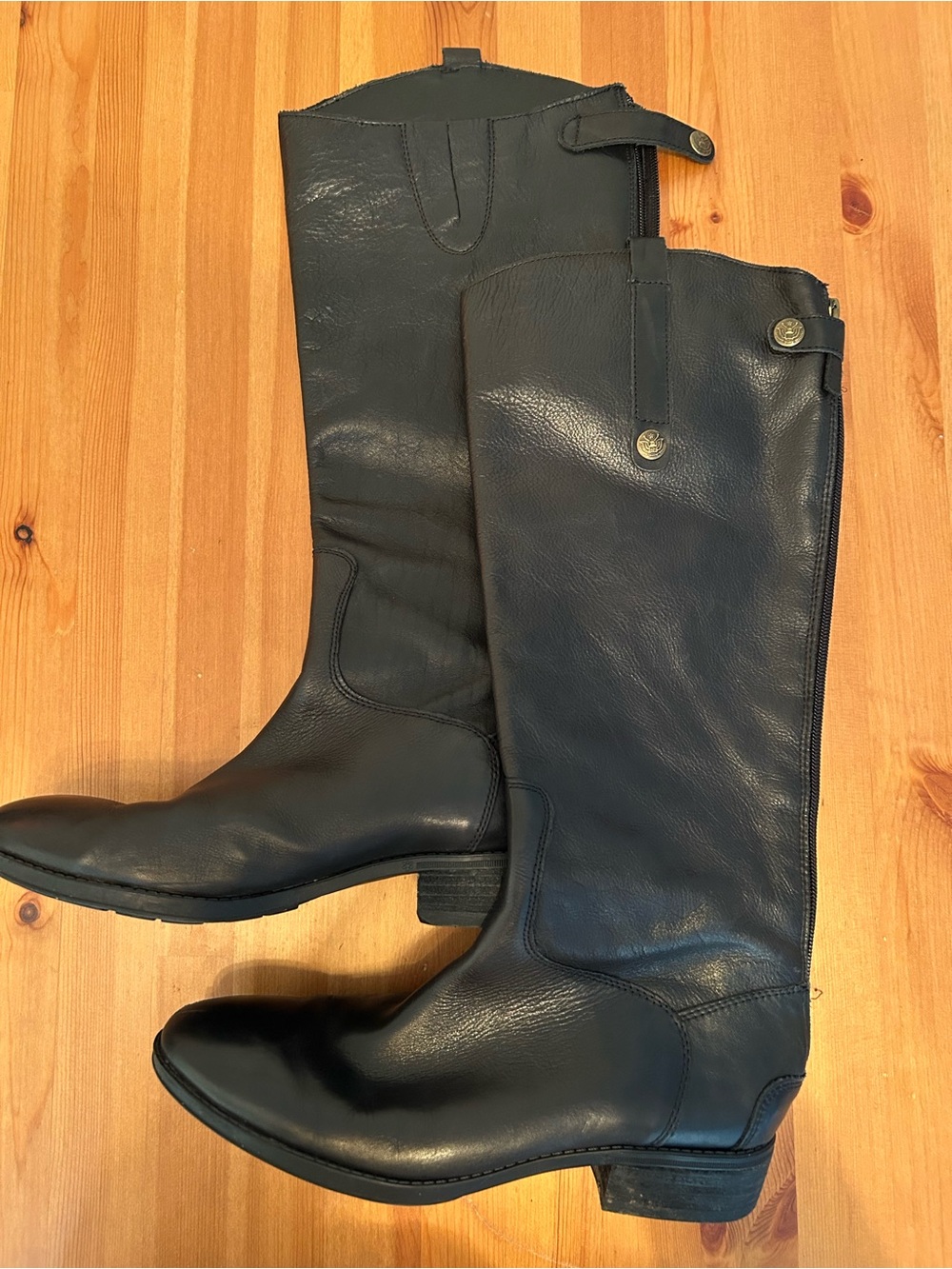 Sam Edelman Black Leather Riding Boots